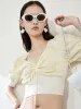 Cropped Drawstring Top sold by Mo&Co