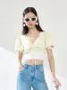 Cropped Drawstring Top sold by Mo&Co