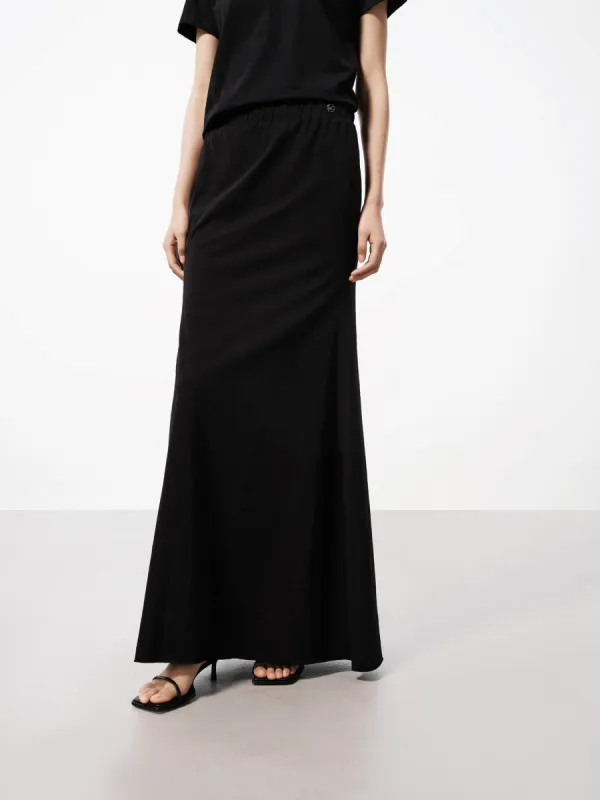 Distressed Jersey Maxi Skirt sold by Mo&Co