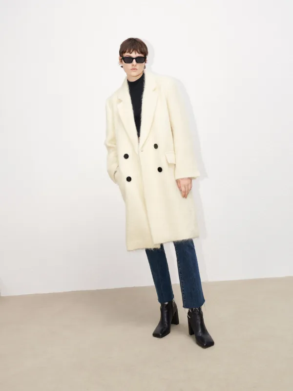 Wool Blend Back Slit Coat sold by Mo&Co