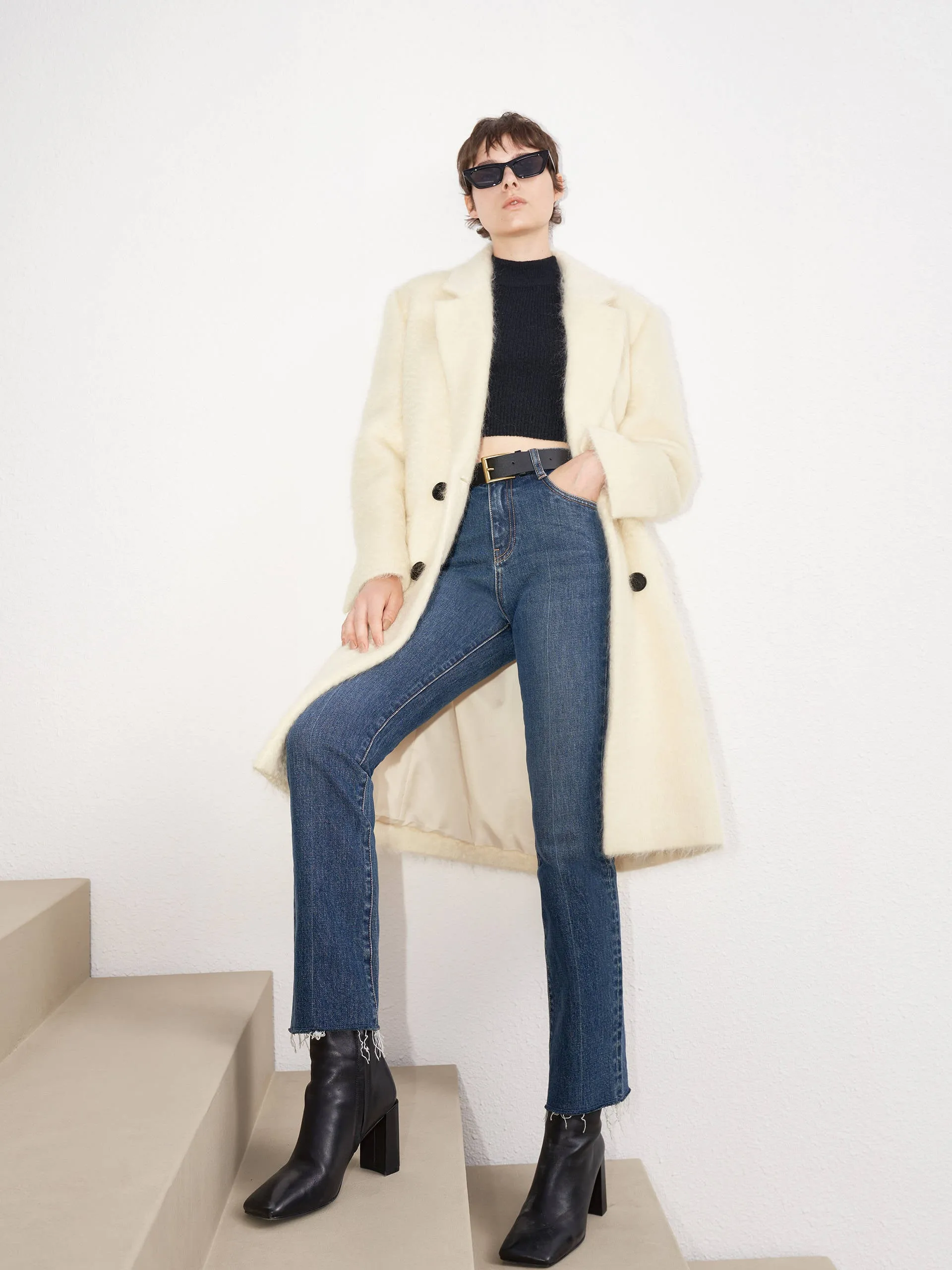 Wool Blend Back Slit Coat sold by Mo&Co product image thumbnail 2