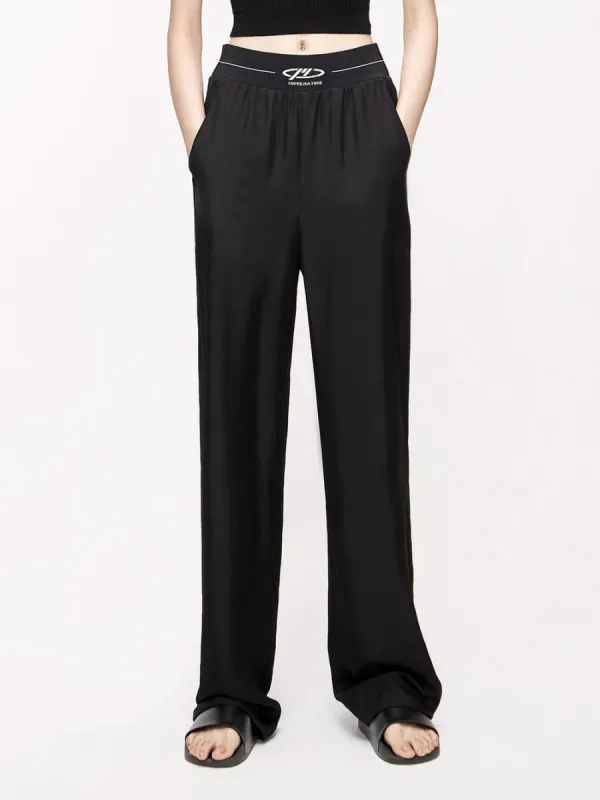 Logo Straight Casual Pants sold by Mo&Co