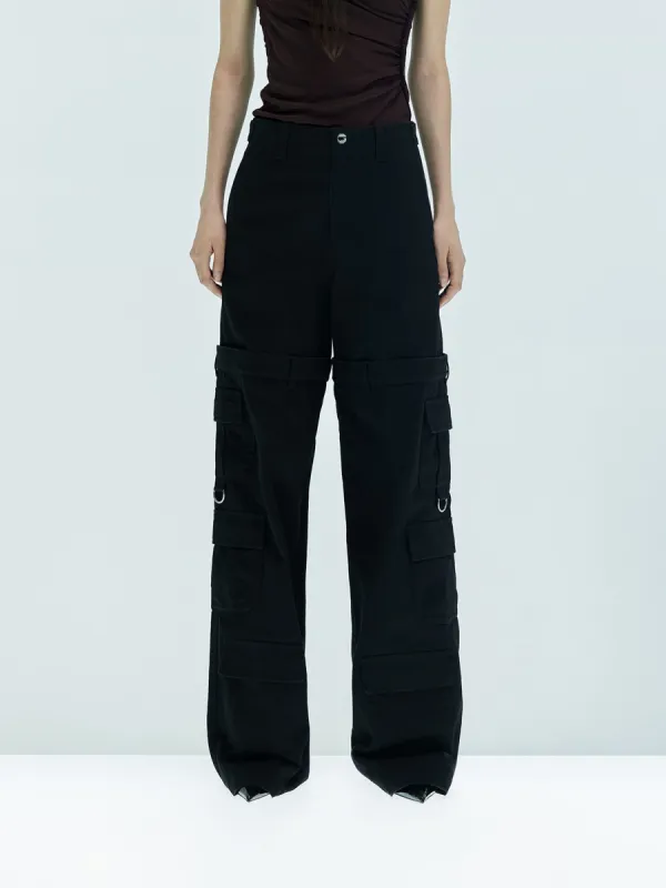 Paneled Detail Cargo Pants sold by Mo&Co