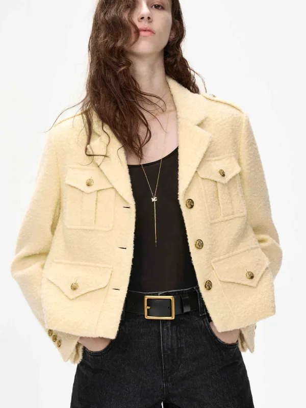 Boxy Fit Tweed Jacket sold by Mo&Co