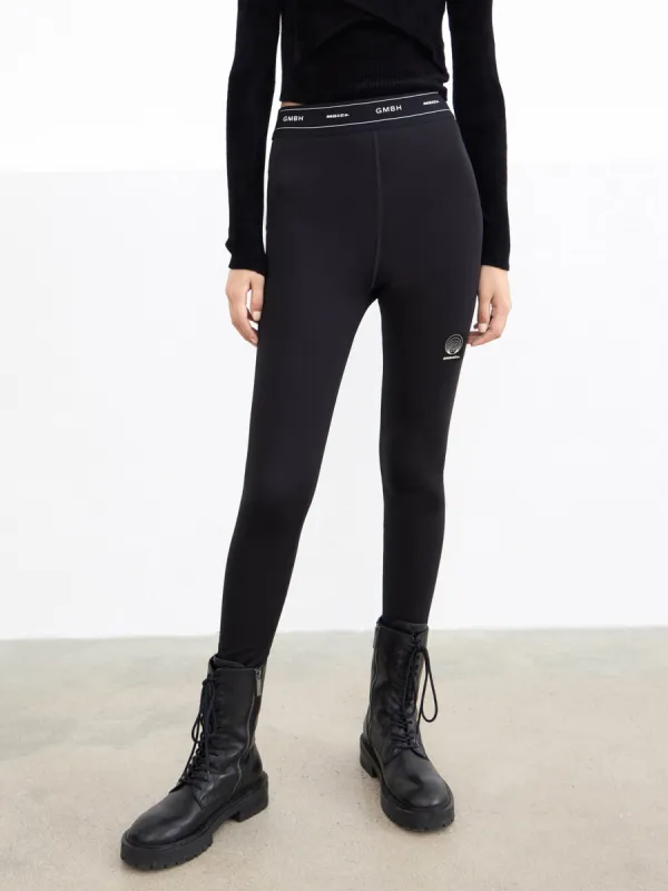 MO&Co.x GmbH Jacquard Logo Leggings sold by Mo&Co