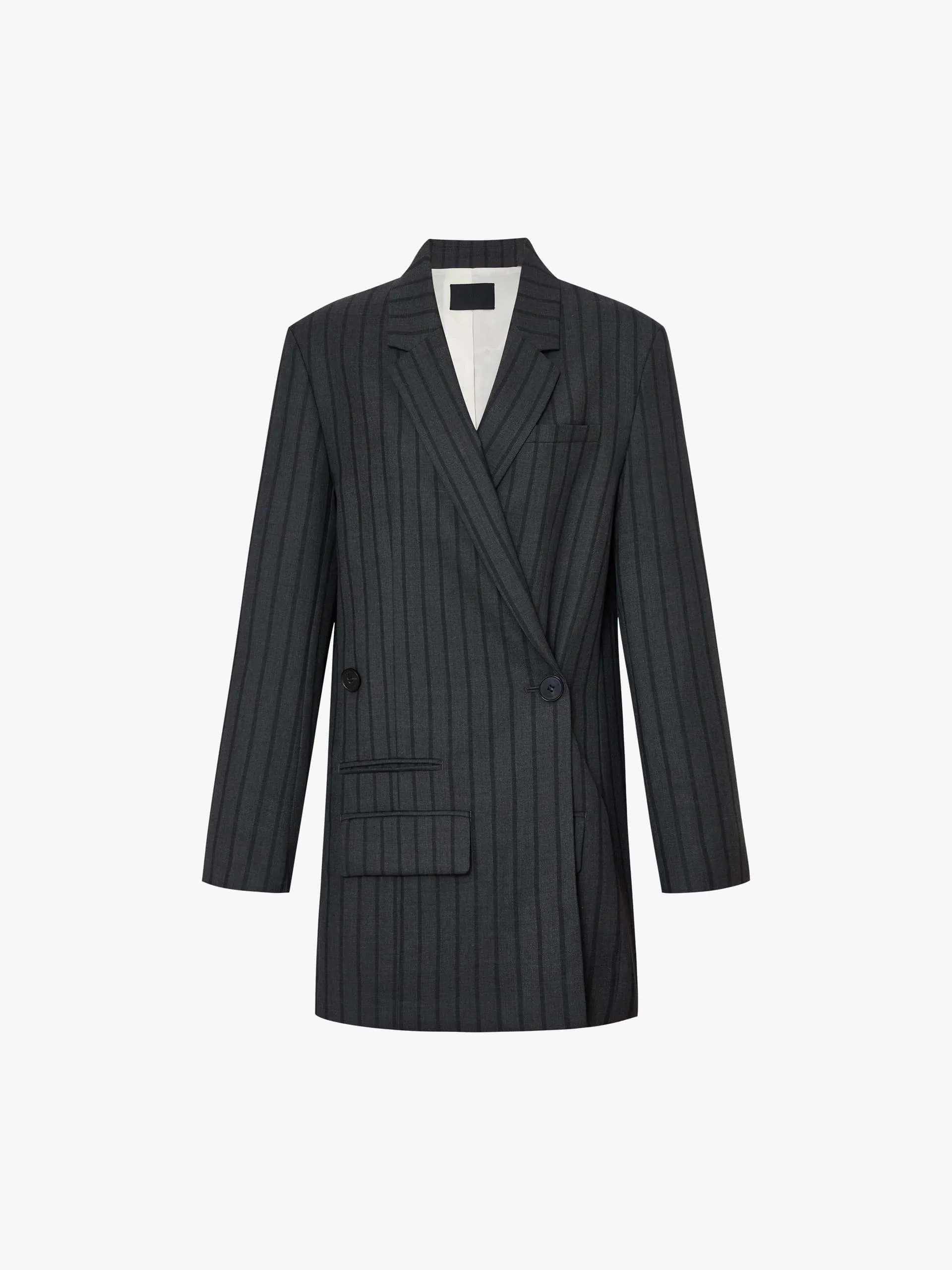 Pinstripe Tailored Blazer sold by Mo&Co product image thumbnail 5