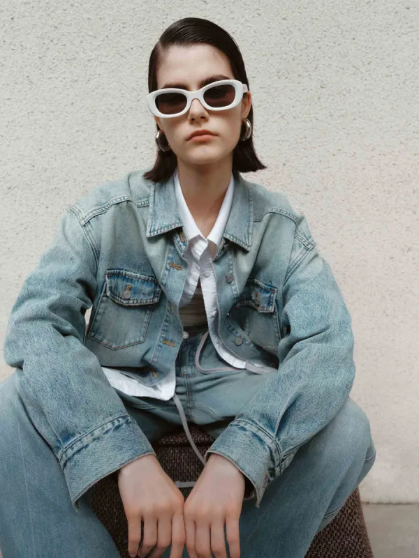 Blue Wash Denim Shirt sold by Mo&Co