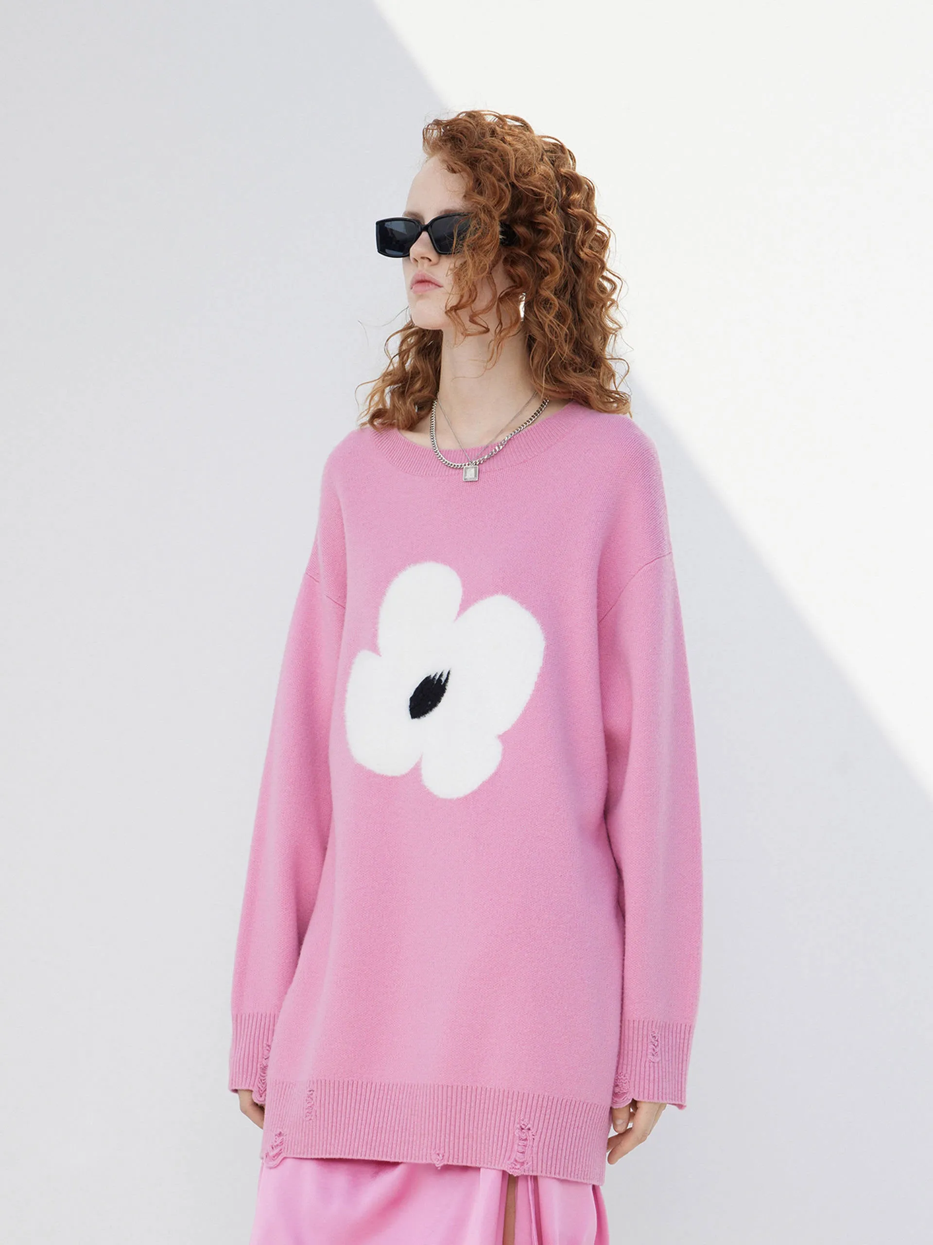 Embroidered Pattern Wool Dress sold by Mo&Co product image thumbnail 3