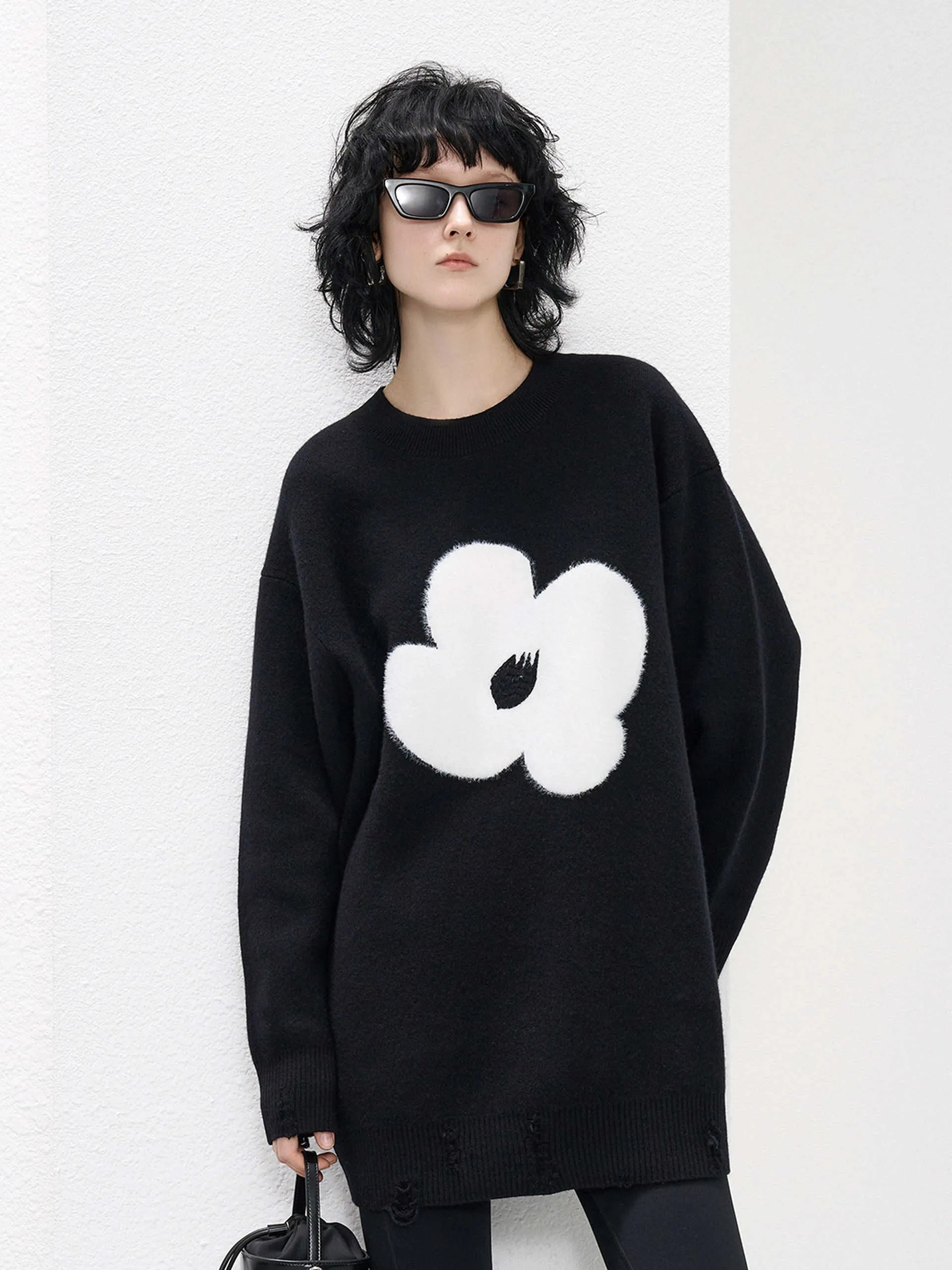 Embroidered Pattern Wool Dress sold by Mo&Co product image thumbnail 2