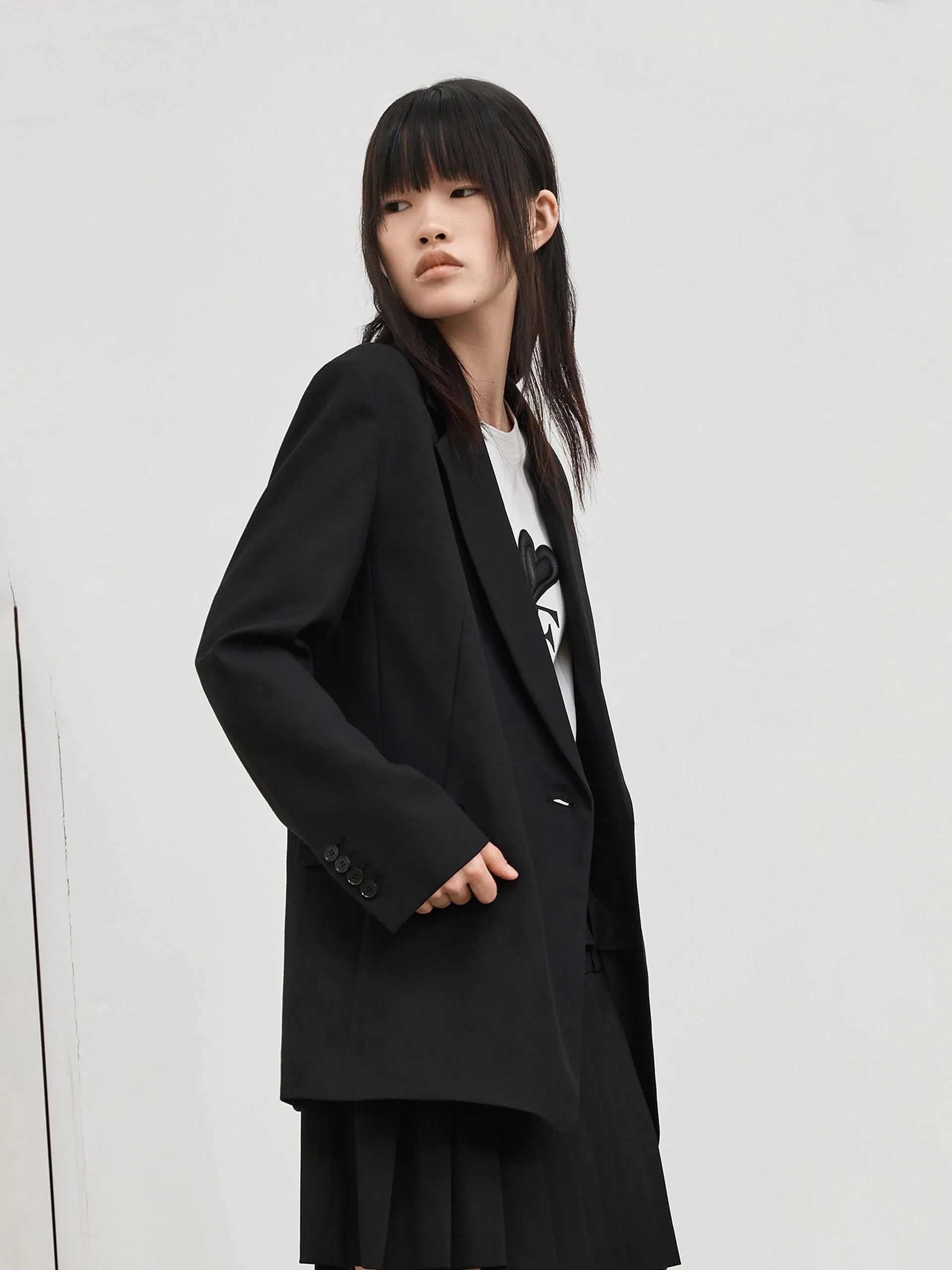 Wool Blend Structured Blazer sold by Mo&Co product image thumbnail 4