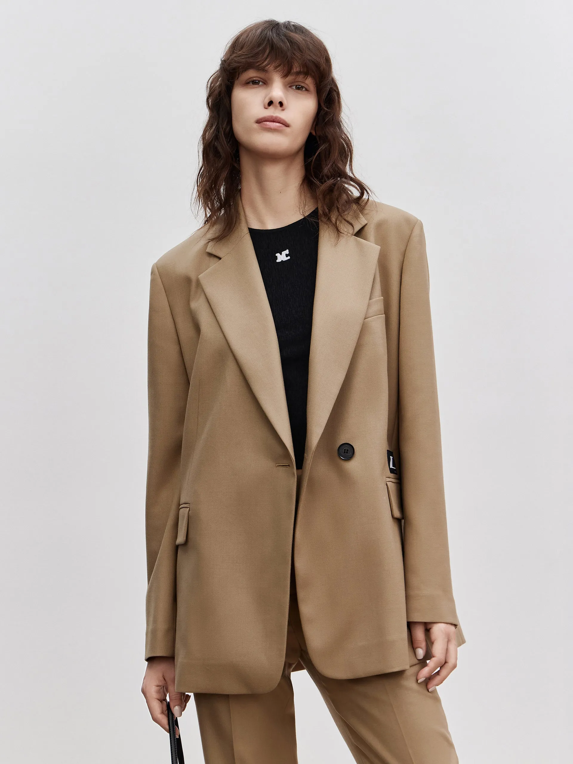 Wool Blend Structured Blazer sold by Mo&Co product image thumbnail 2