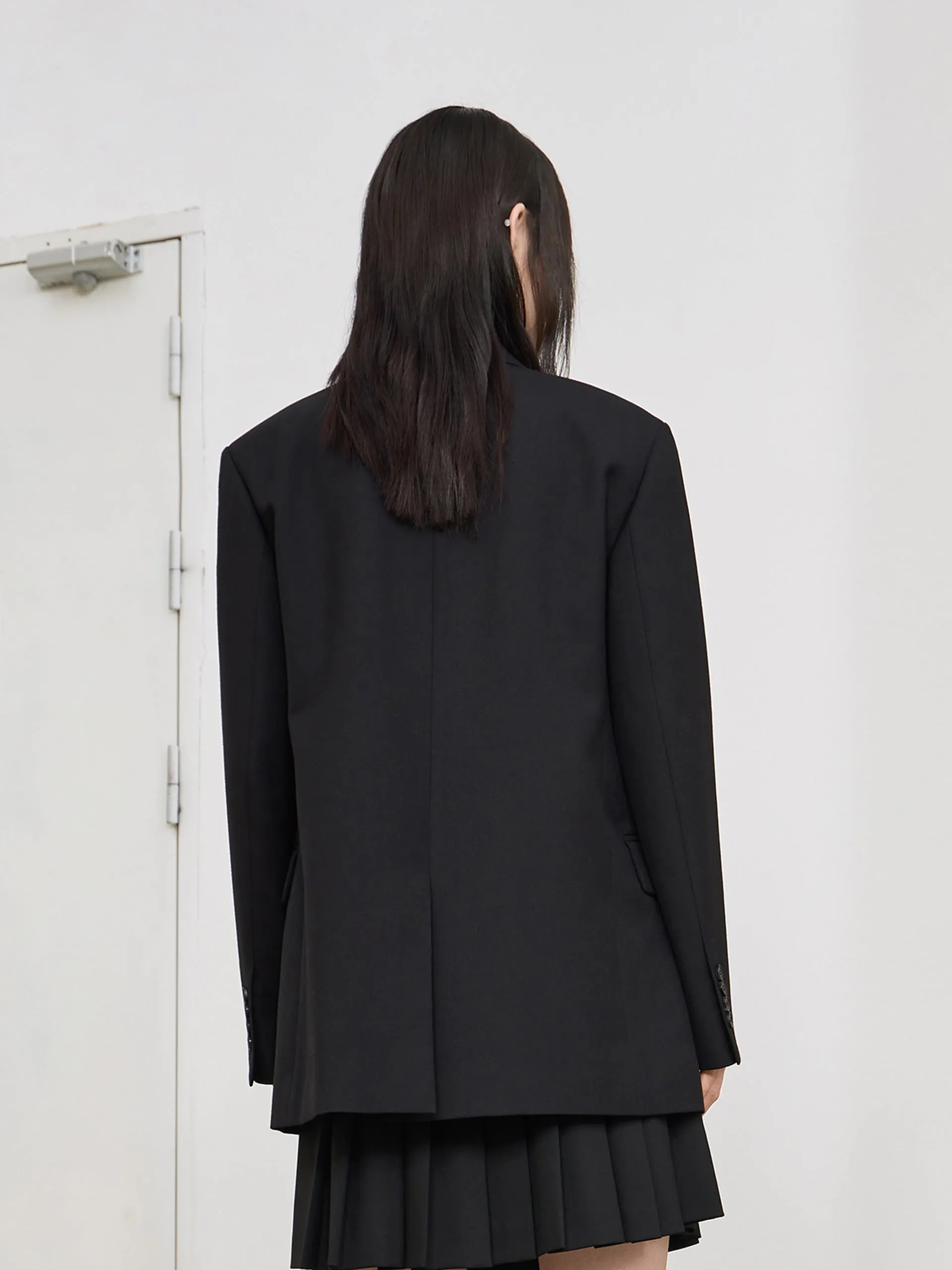 Wool Blend Structured Blazer sold by Mo&Co product image thumbnail 5