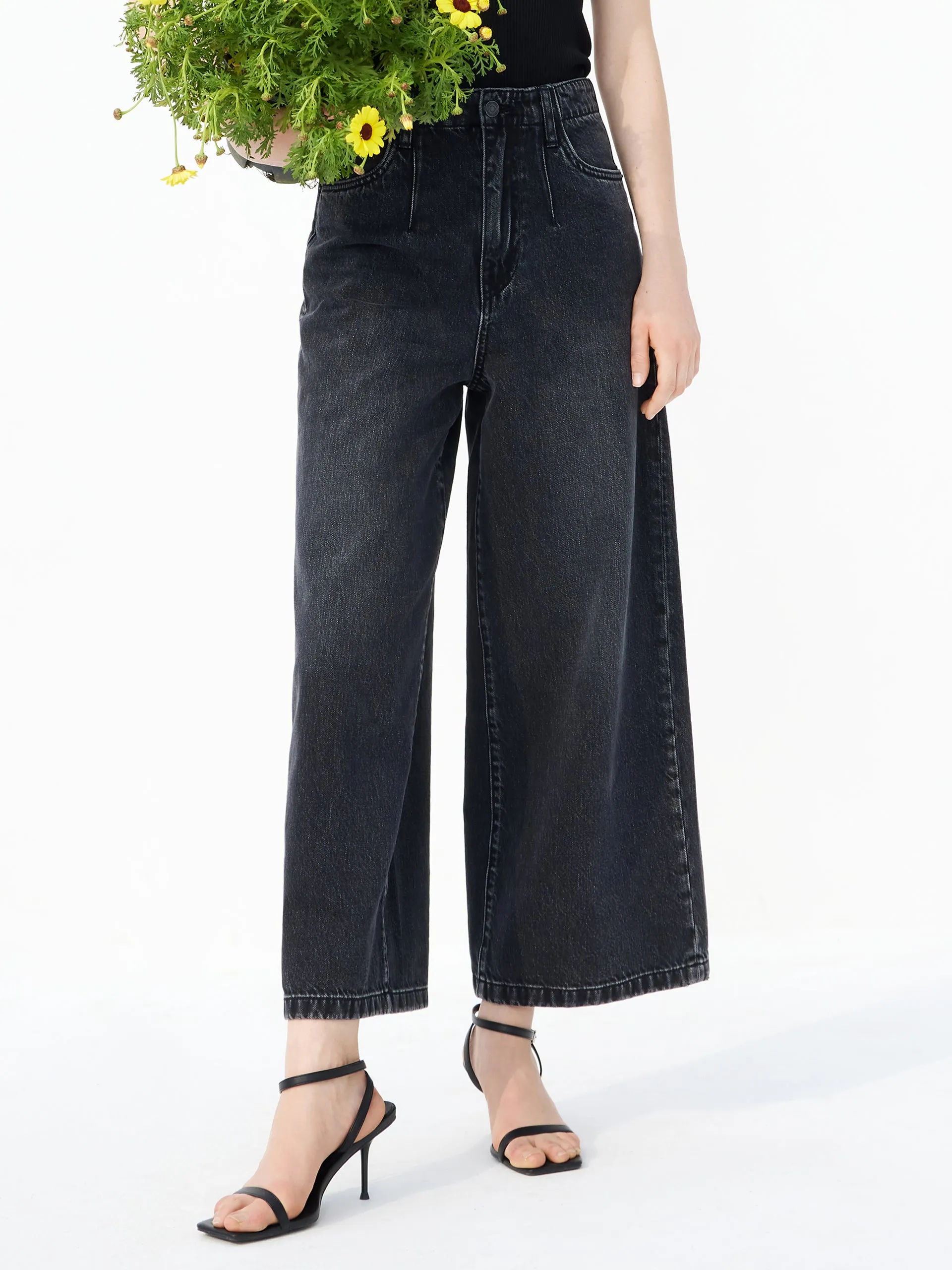 Cotton Wide Leg Jeans sold by Mo&Co product image thumbnail 3