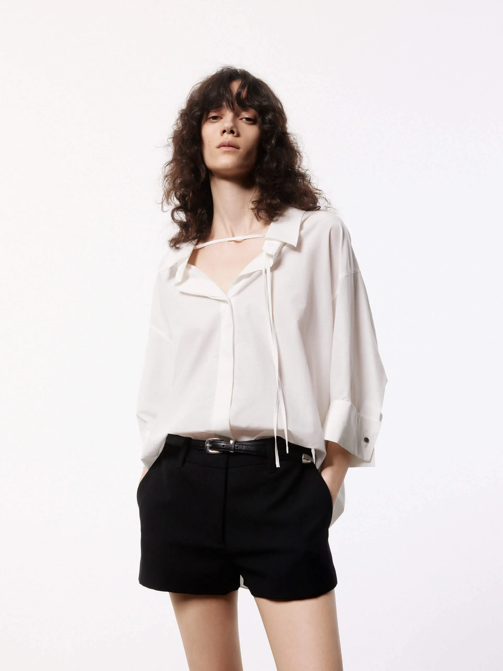 Cotton Silk Tie Shirt sold by Mo&Co