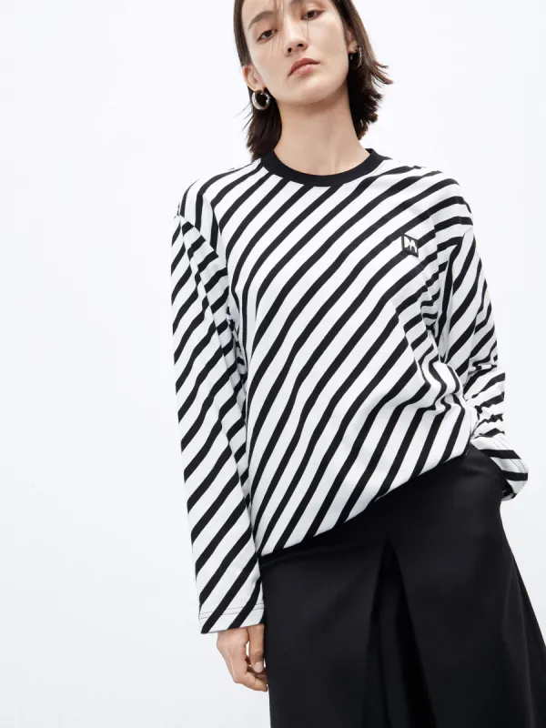 Long Sleeve Striped T-shirt sold by Mo&Co