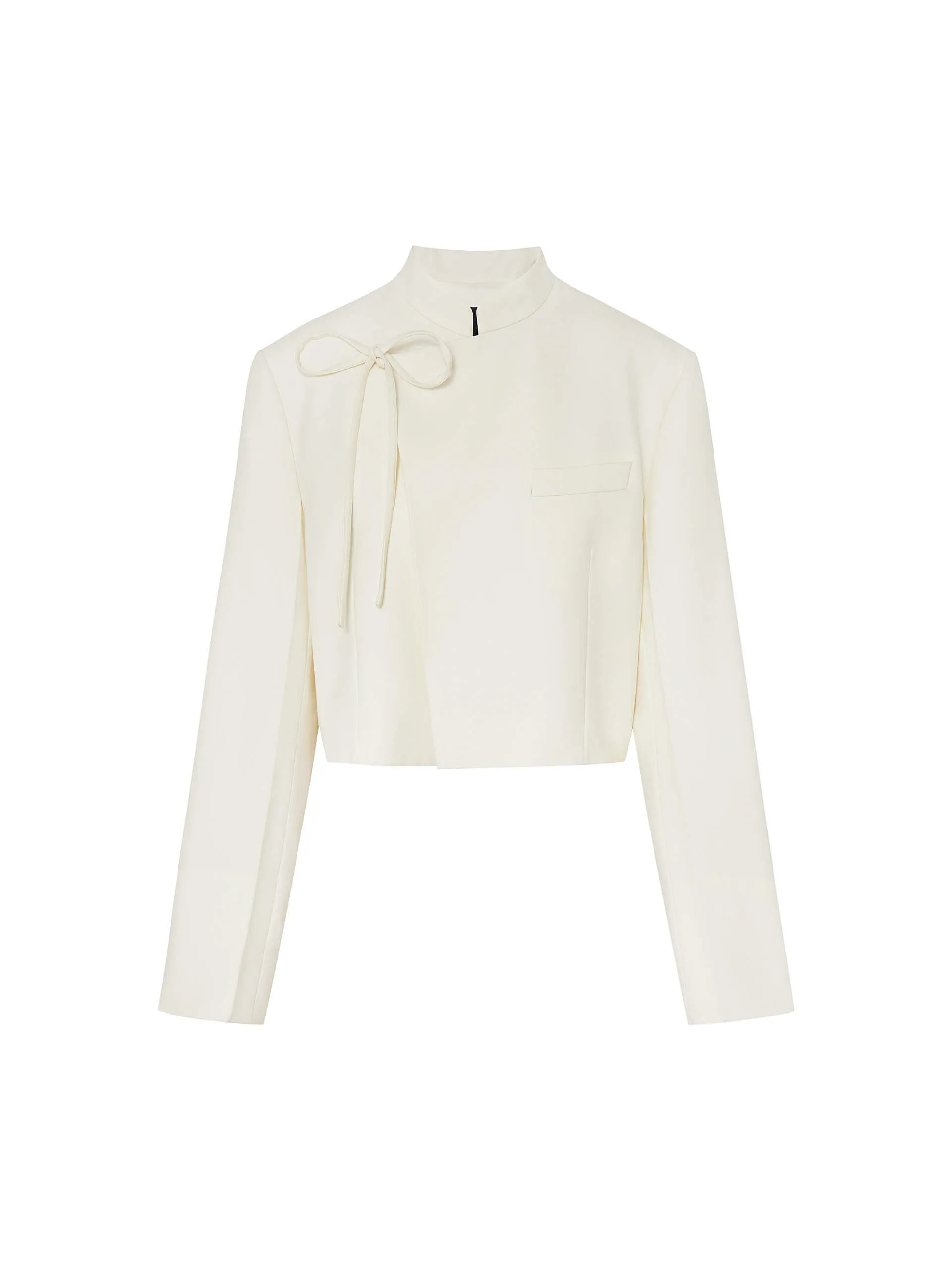 Tie Detail Cropped Jacket sold by Mo&Co product image thumbnail 5