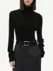 Ribbed Texture Turtleneck Top sold by Mo&Co