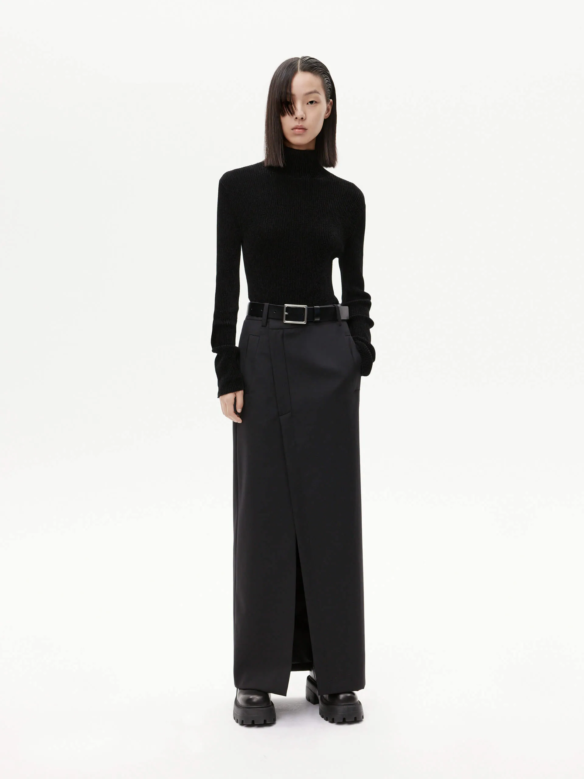 Ribbed Texture Turtleneck Top sold by Mo&Co product image thumbnail 5
