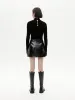 Ribbed Texture Turtleneck Top sold by Mo&Co