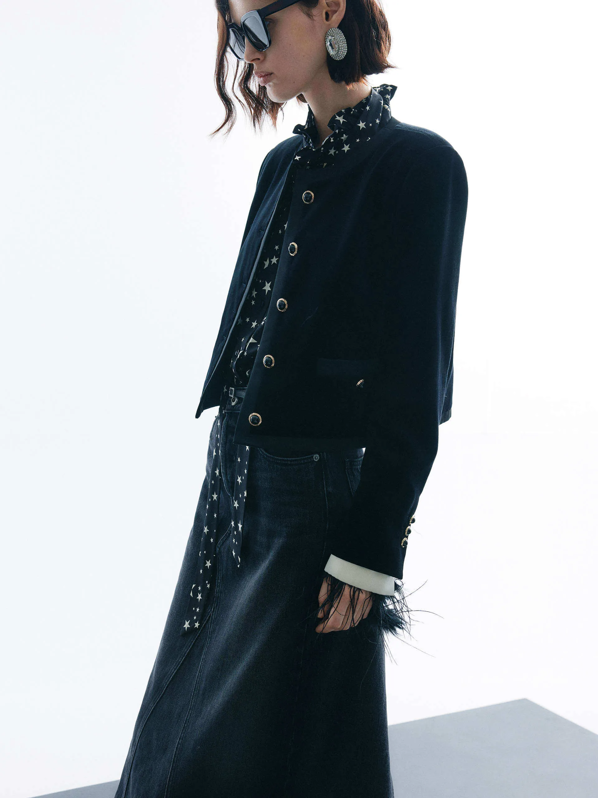 Boxy Fit Cotton Jacket sold by Mo&Co product image thumbnail 2