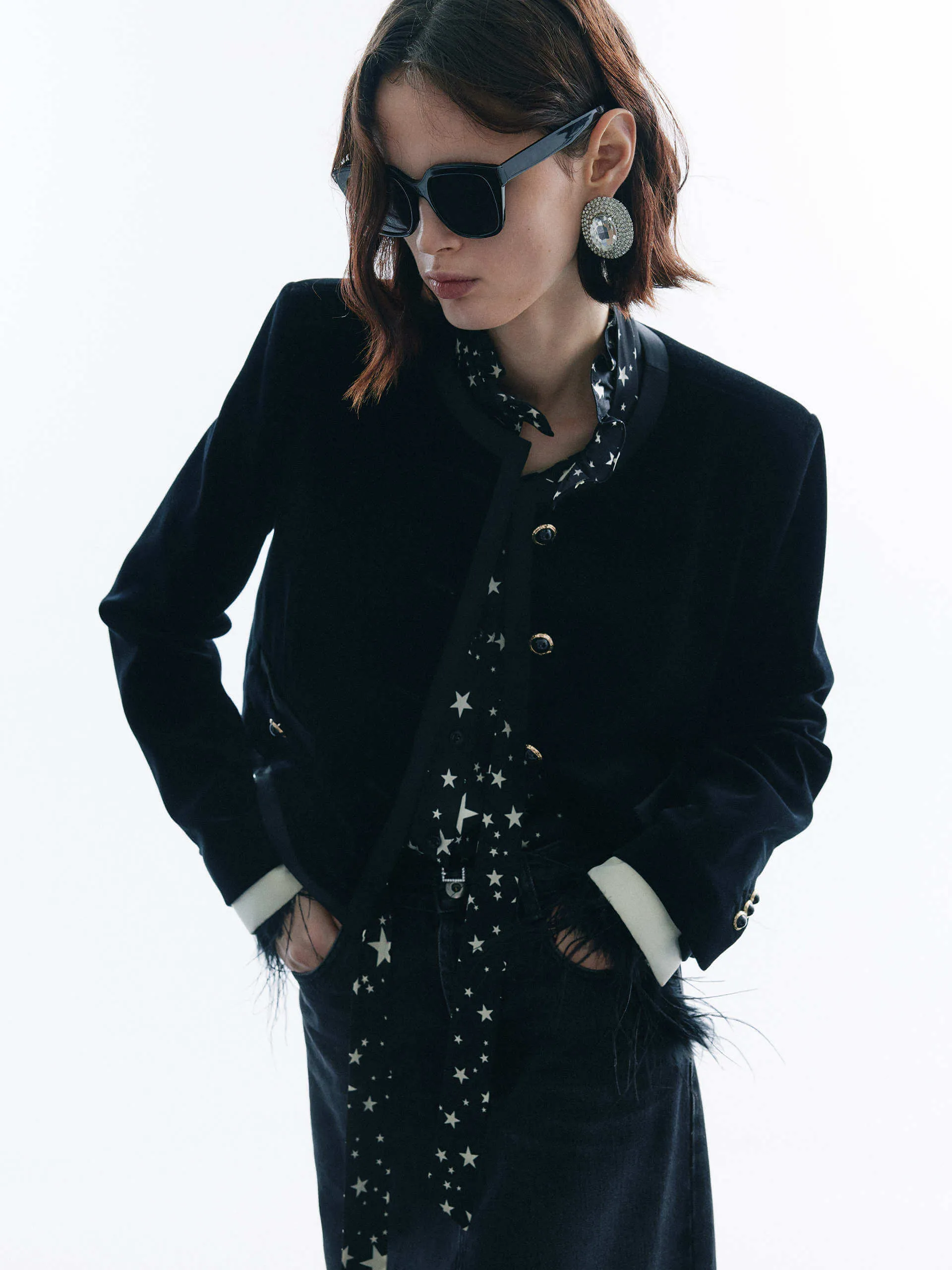 Boxy Fit Cotton Jacket sold by Mo&Co