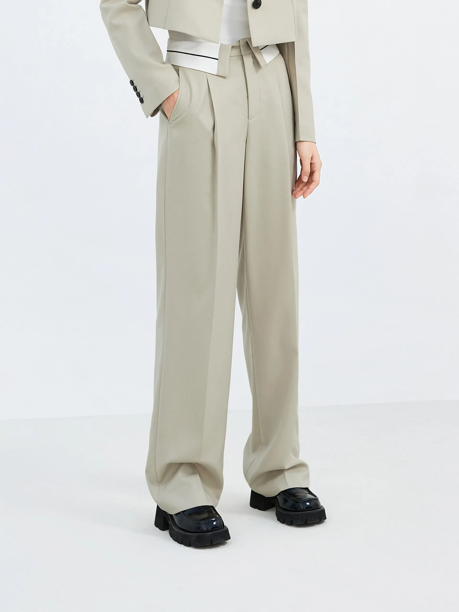 Wool blend Straight Suit Pants sold by Mo&Co product image thumbnail 3