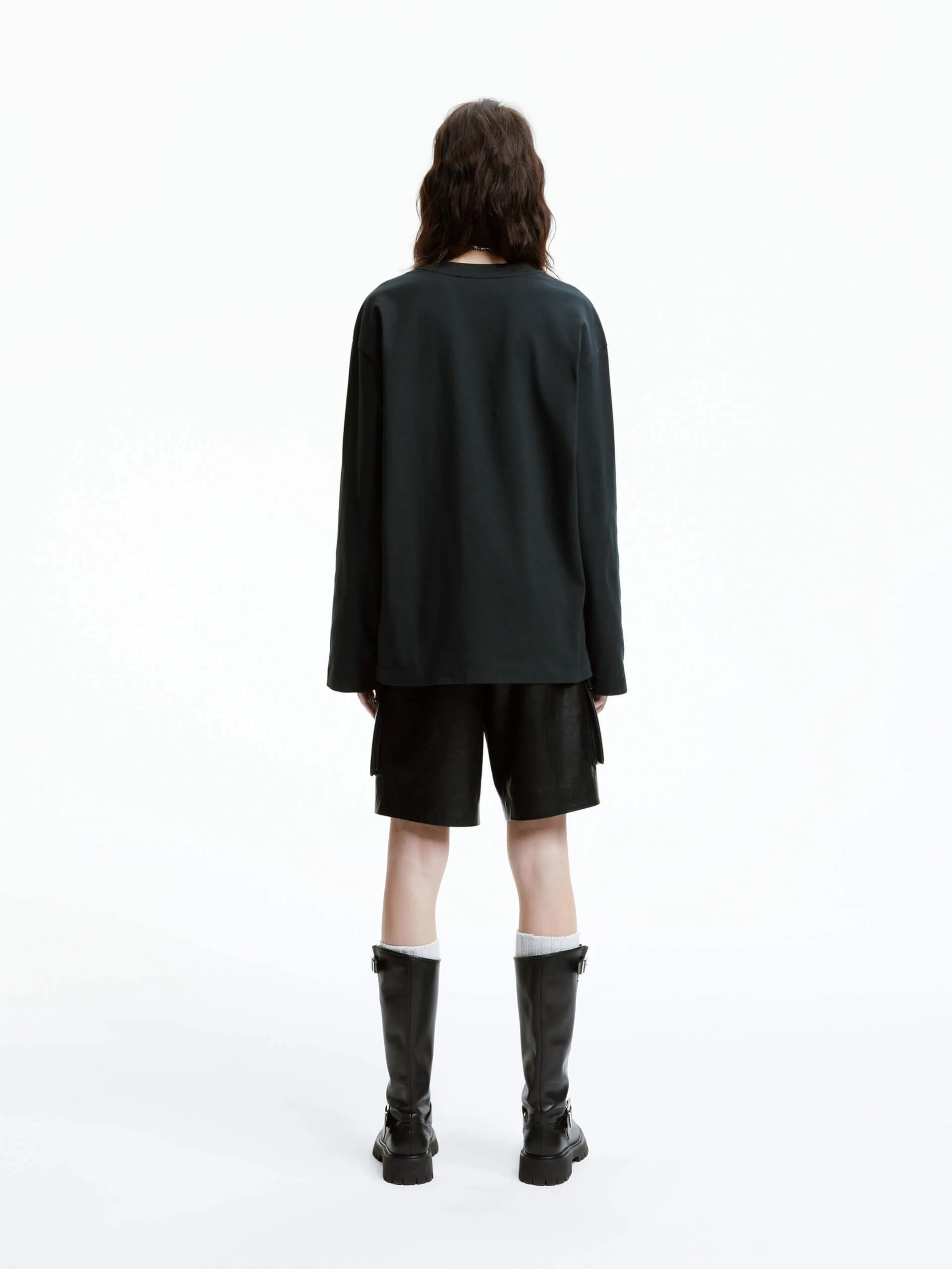 Long Sleeve Letter Print T-shirt sold by Mo&Co product image thumbnail 4