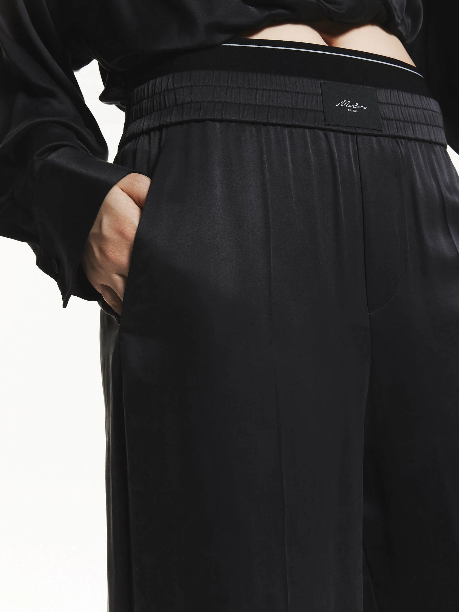 Silk Blend Elastic Pants sold by Mo&Co product image thumbnail 3