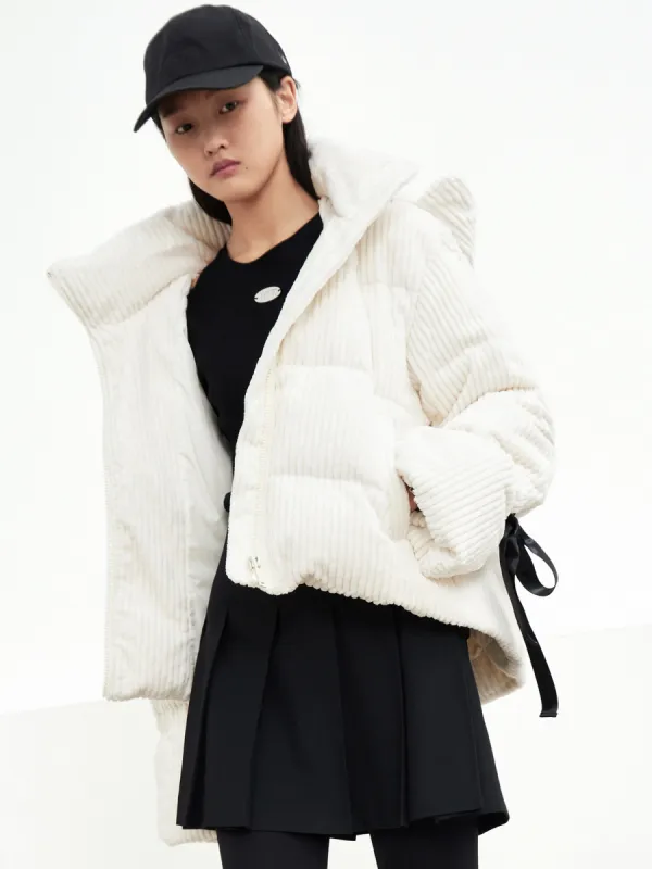 Oversized Corduroy Down Coat sold by Mo&Co