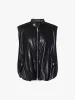 Leather Quilted Down Vest sold by Mo&Co