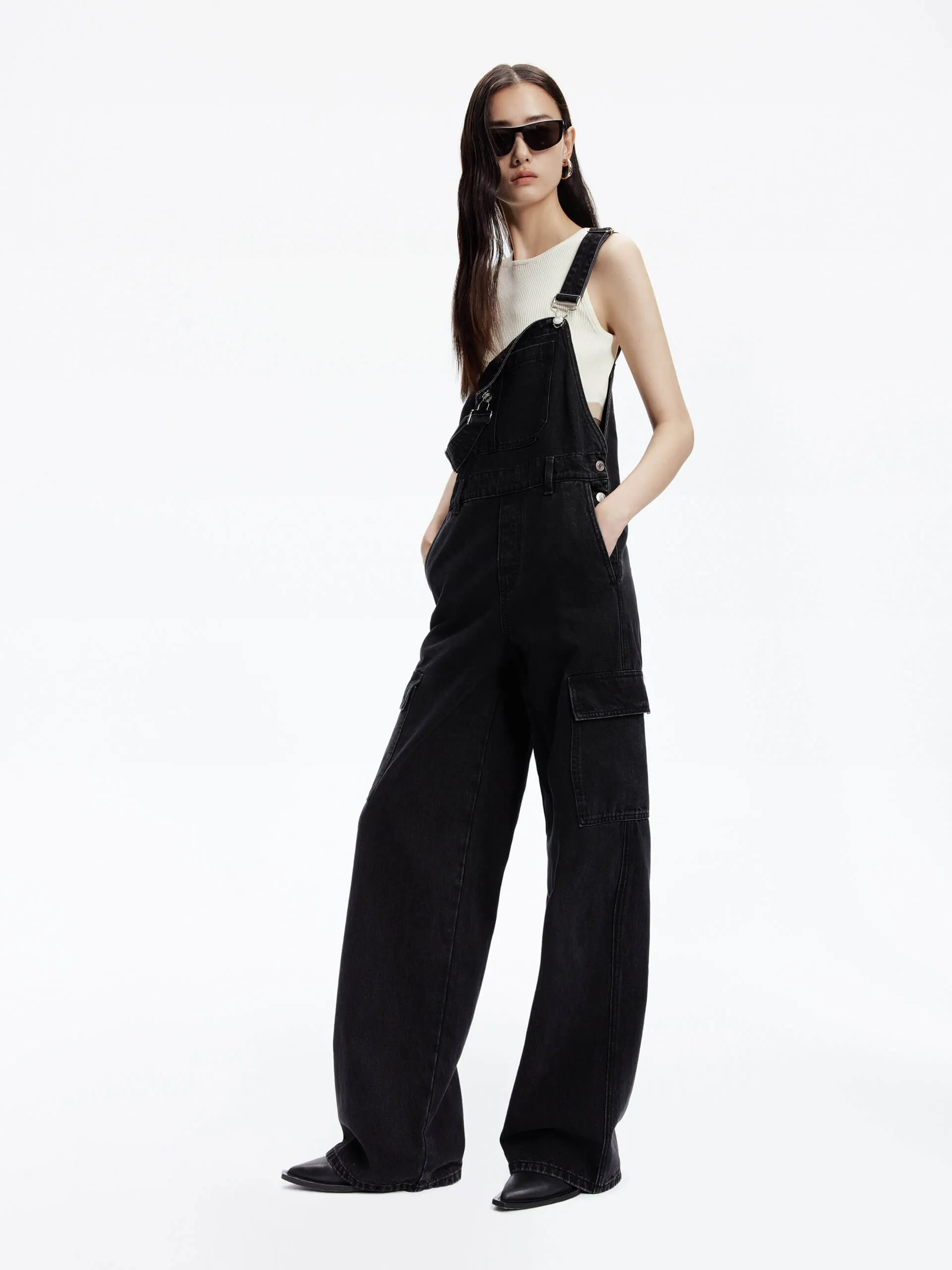 Straight Leg Denim overalls sold by Mo&Co product image thumbnail 2