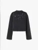 Sequin Detail Cotton Sweatshirt sold by Mo&Co
