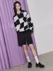 Wool Checked Knit Pullover sold by Mo&Co