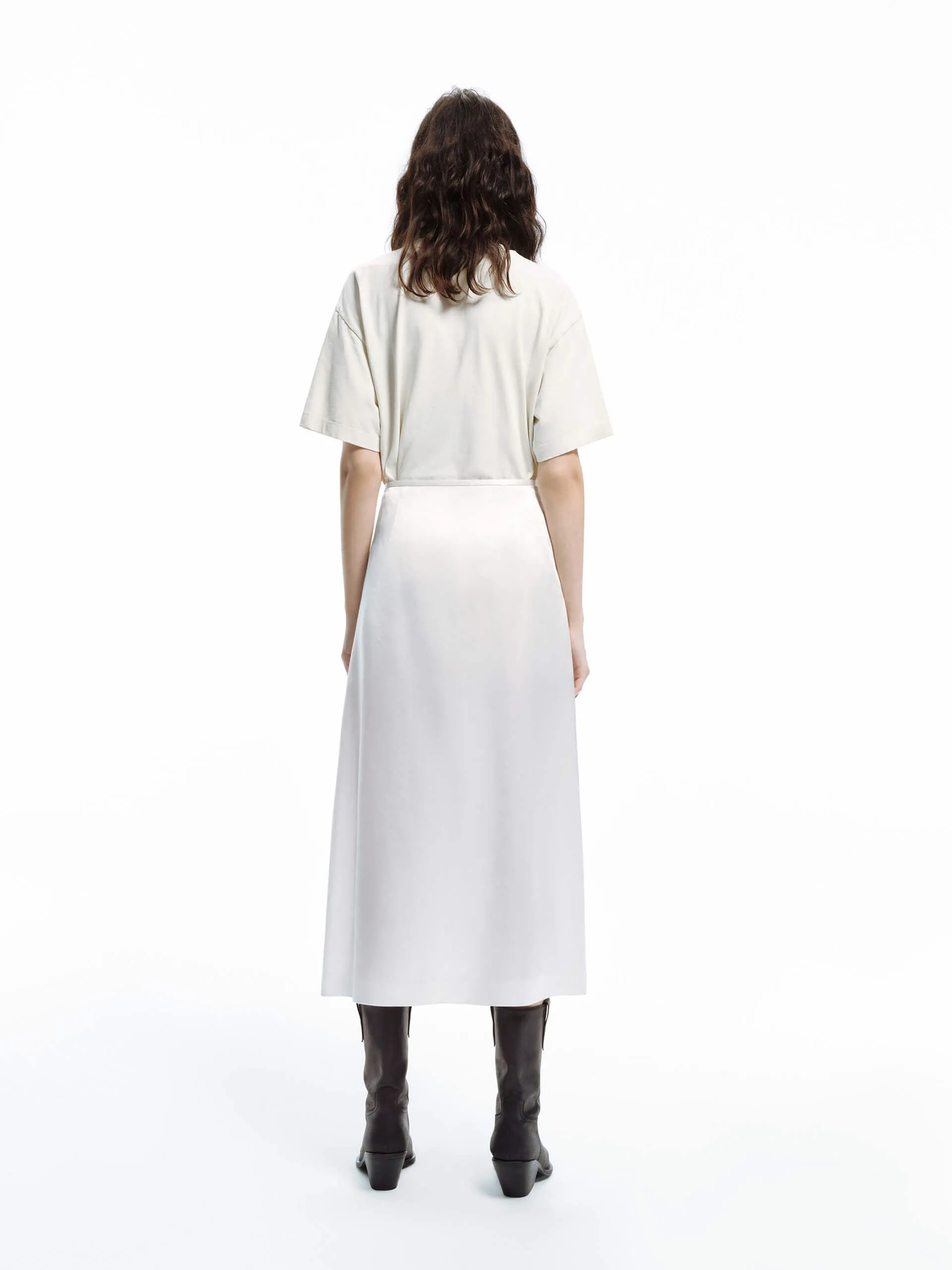 Slant Slit Detail Midi Skirt sold by Mo&Co product image thumbnail 3