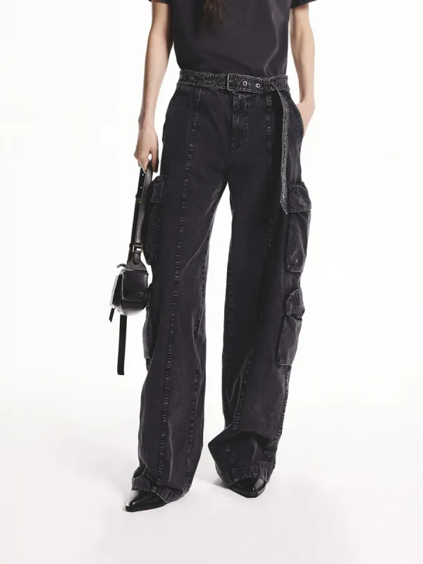 Cargo Style Straight Pants sold by Mo&Co