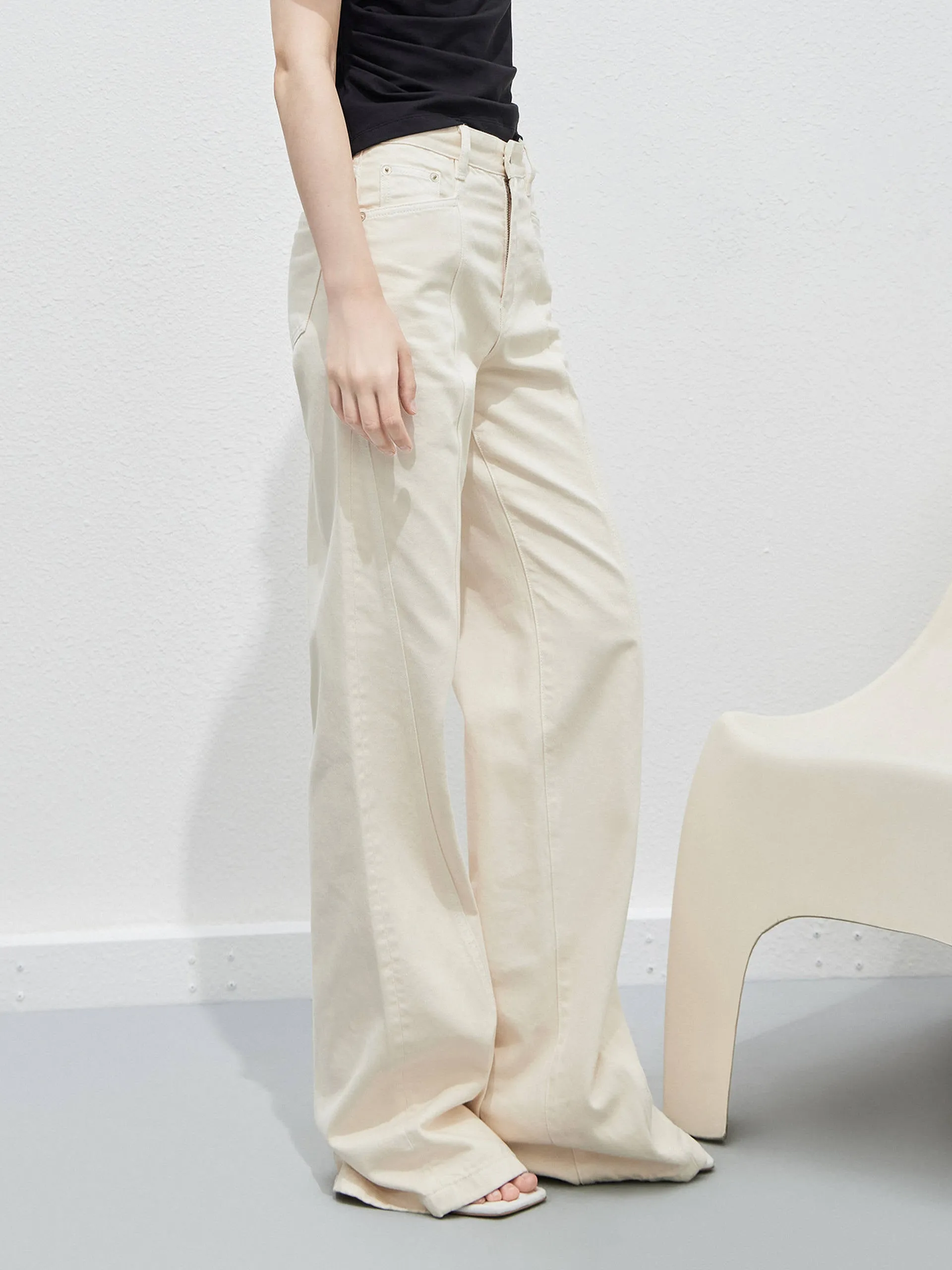 Seam Details Wide Leg Jeans sold by Mo&Co product image thumbnail 5