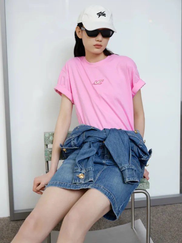 Basic Logo Print T-shirt sold by Mo&Co