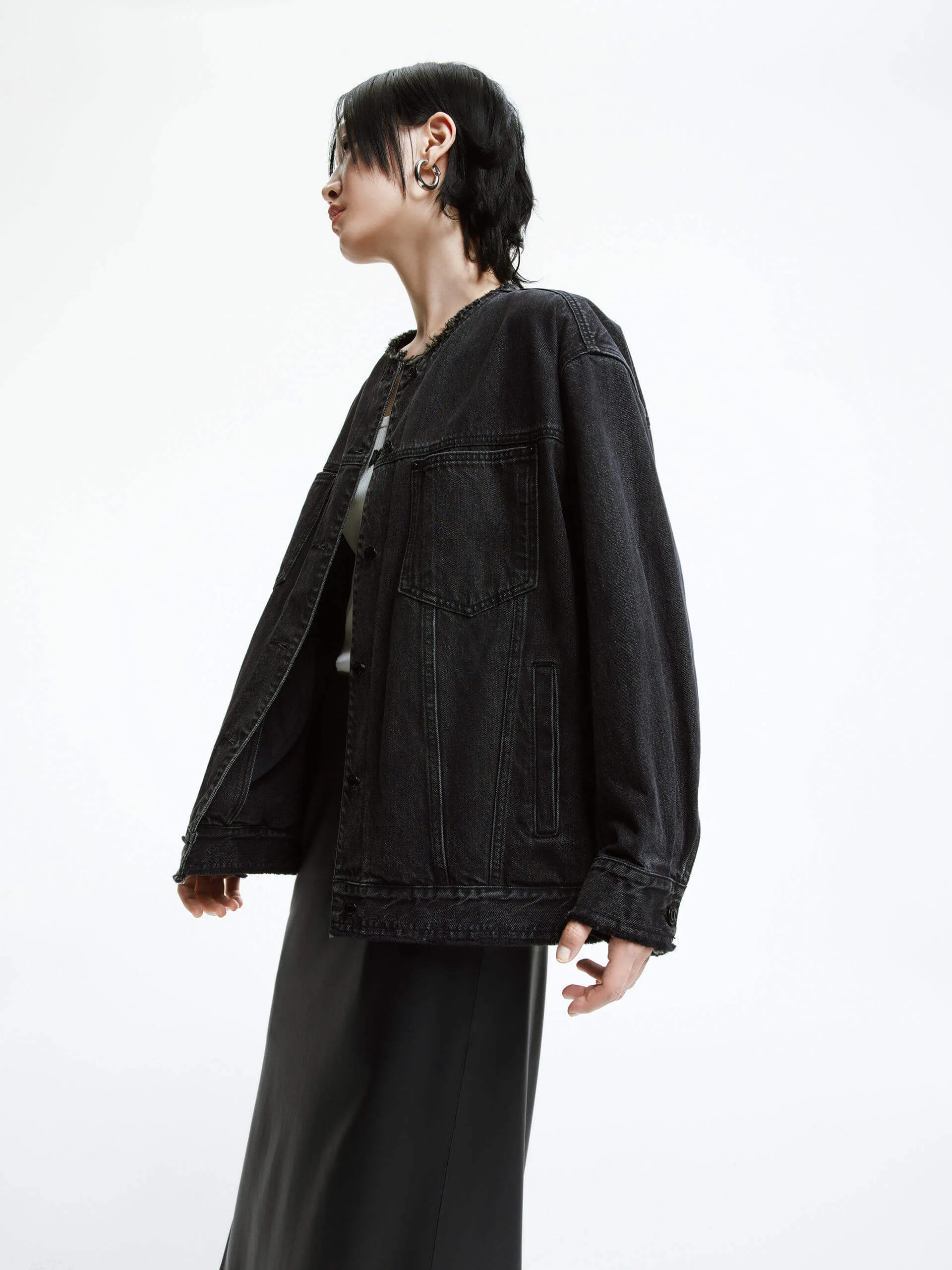 Cotton Crew Neck Jacket sold by Mo&Co product image thumbnail 4