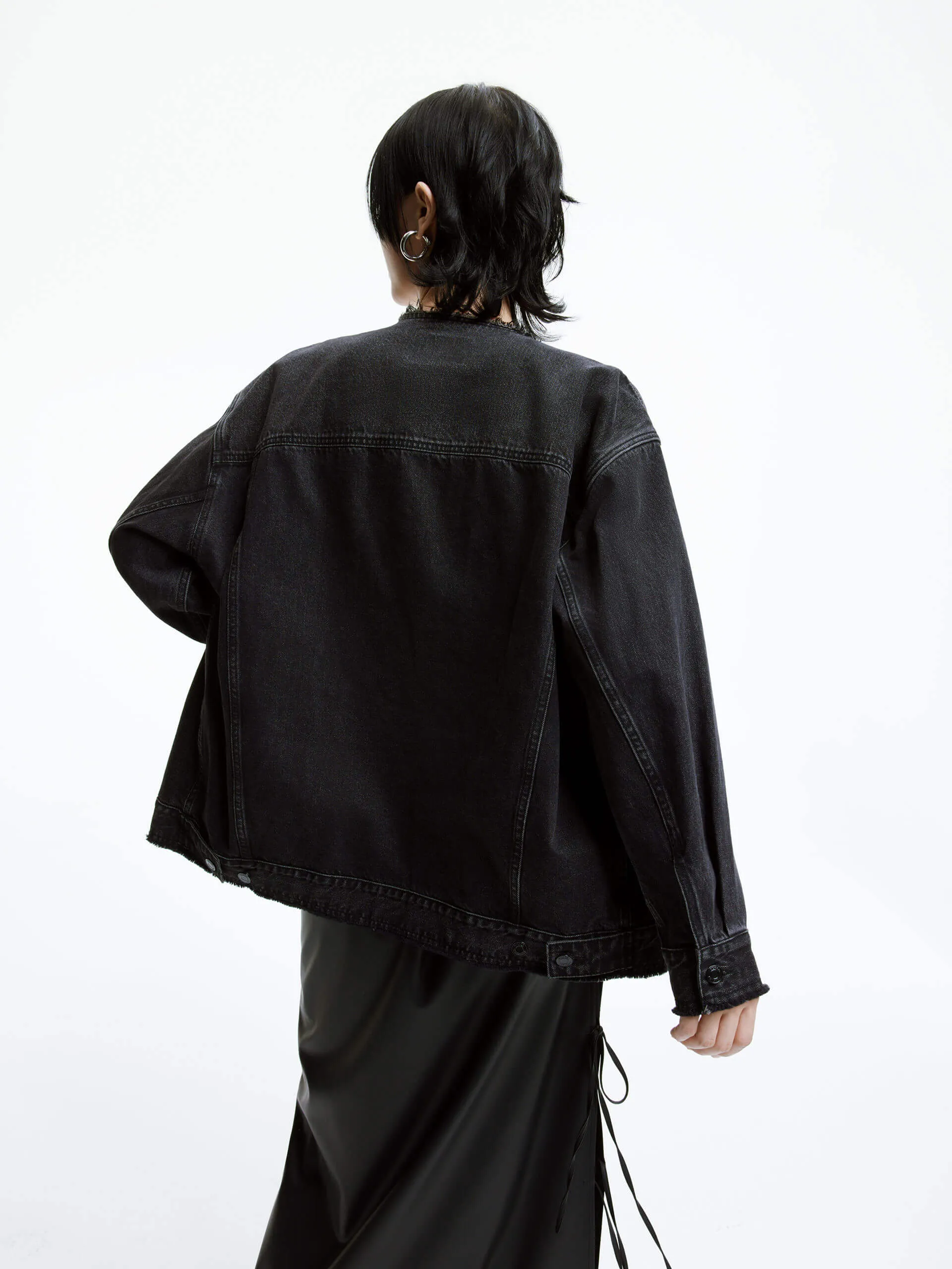 Cotton Crew Neck Jacket sold by Mo&Co product image thumbnail 3