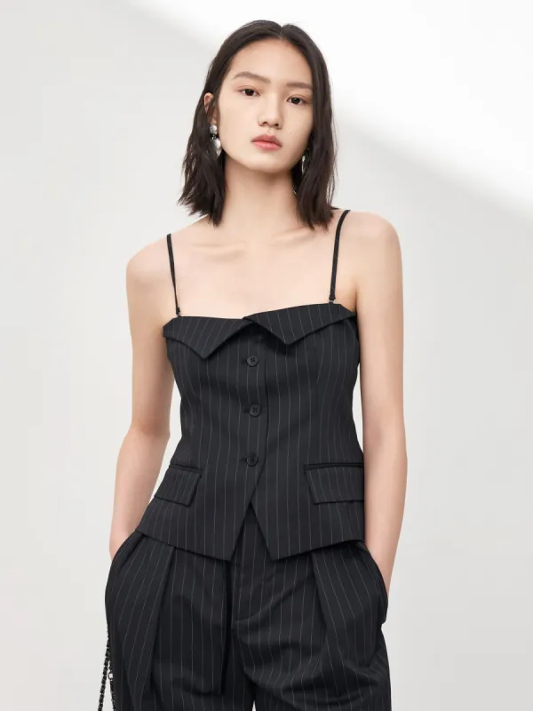 Detachable Cami Slit Front Top sold by Mo&Co