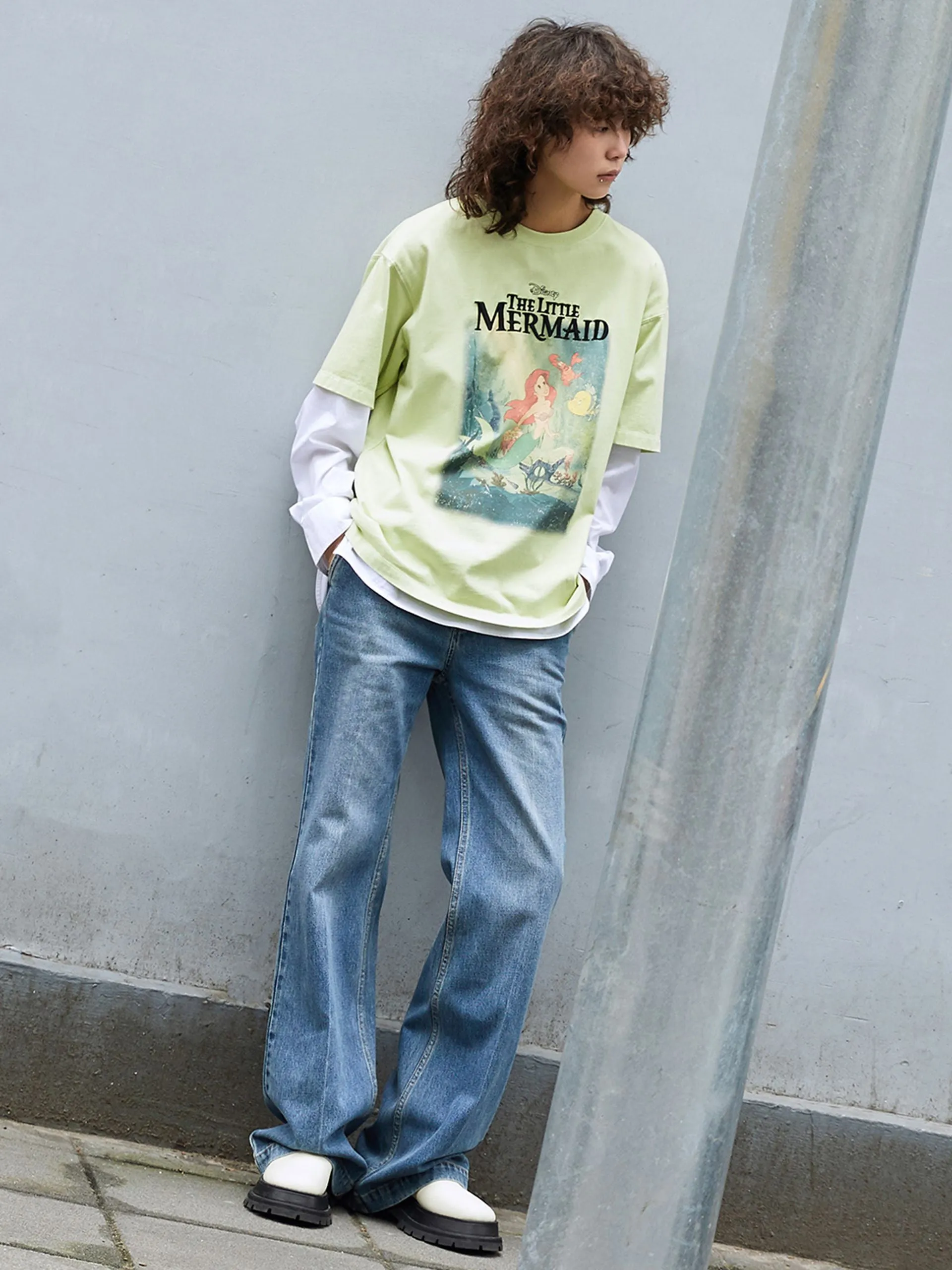 Cotton Straight High Long Leg Jeans sold by Mo&Co product image thumbnail 2