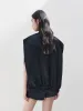 Zip Up Structured Sleeveless Jacket sold by Mo&Co