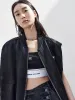 Zip Up Structured Sleeveless Jacket sold by Mo&Co