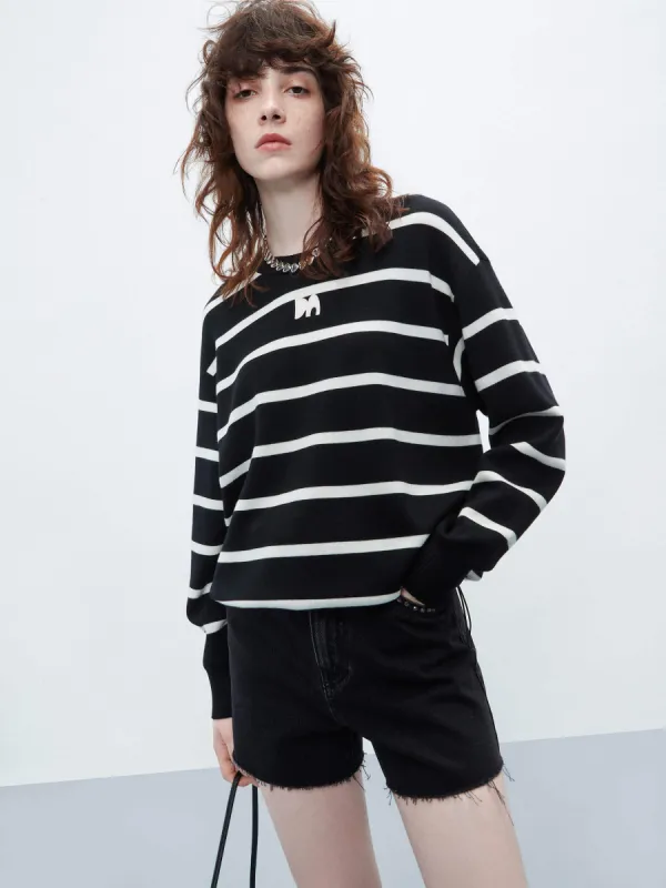 Loose Fit Striped Sweater sold by Mo&Co