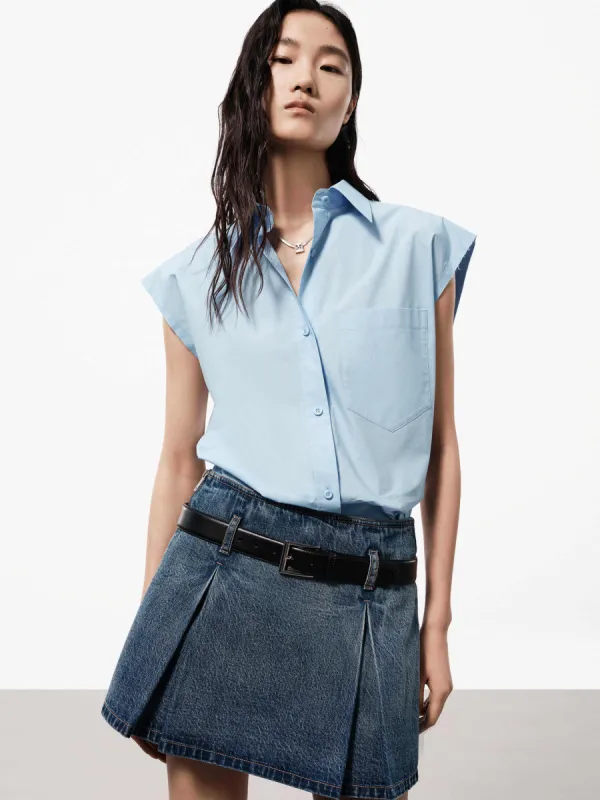 Sleeveless Cotton Shirt sold by Mo&Co