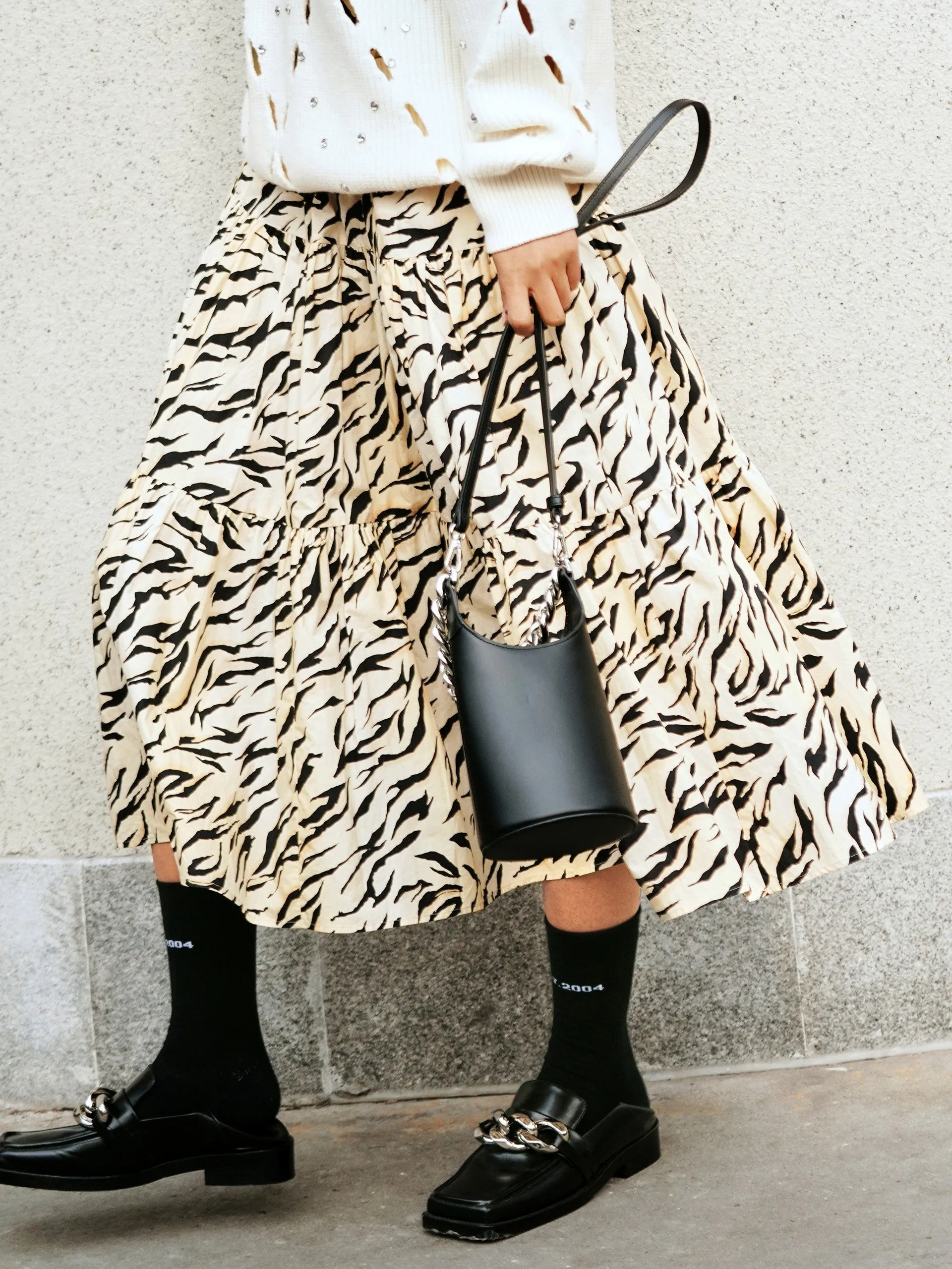 Cotton Tiger Print Skirt sold by Mo&Co product image thumbnail 2