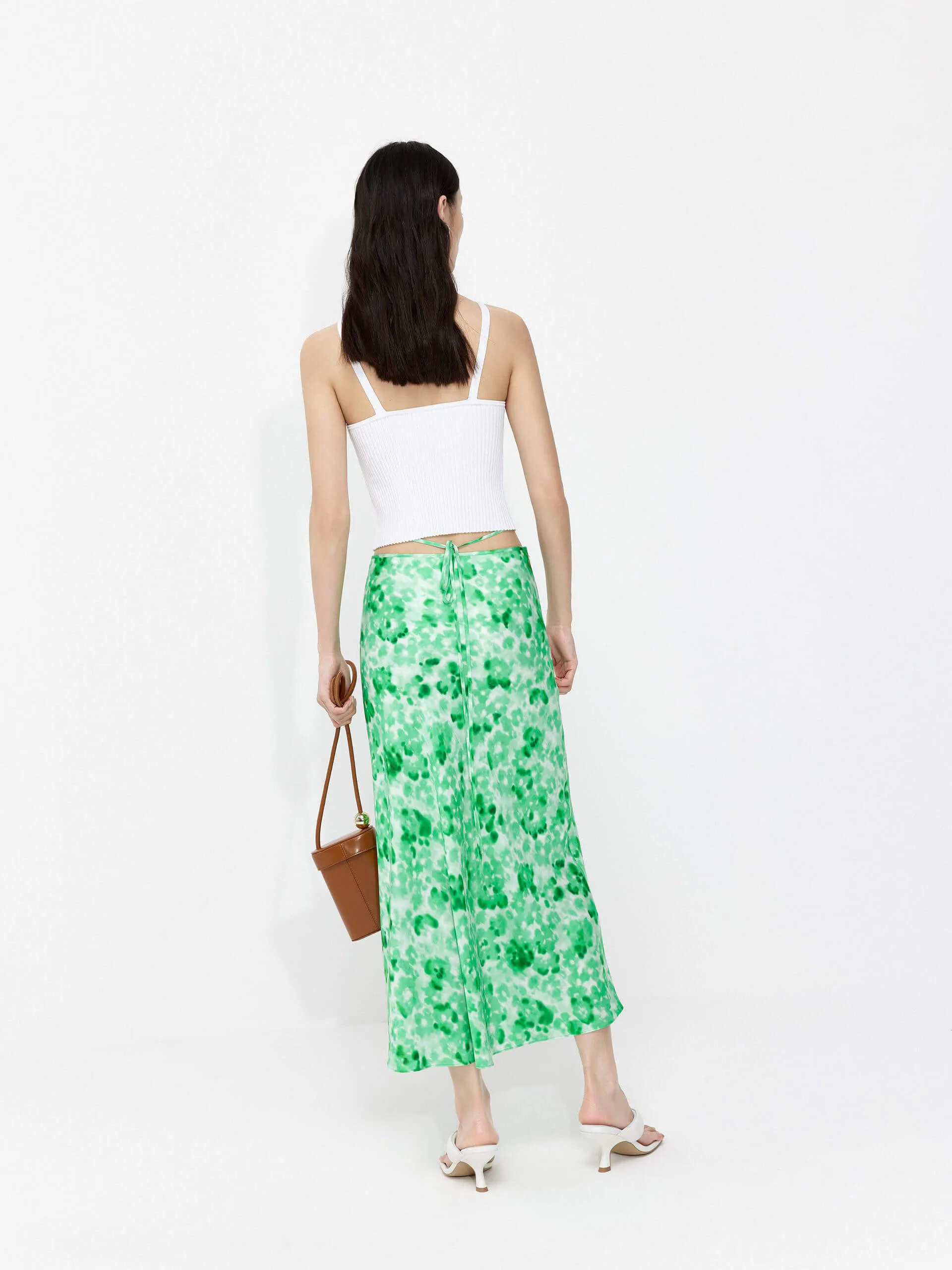 Silk Blend Printed Skirt sold by Mo&Co product image thumbnail 3