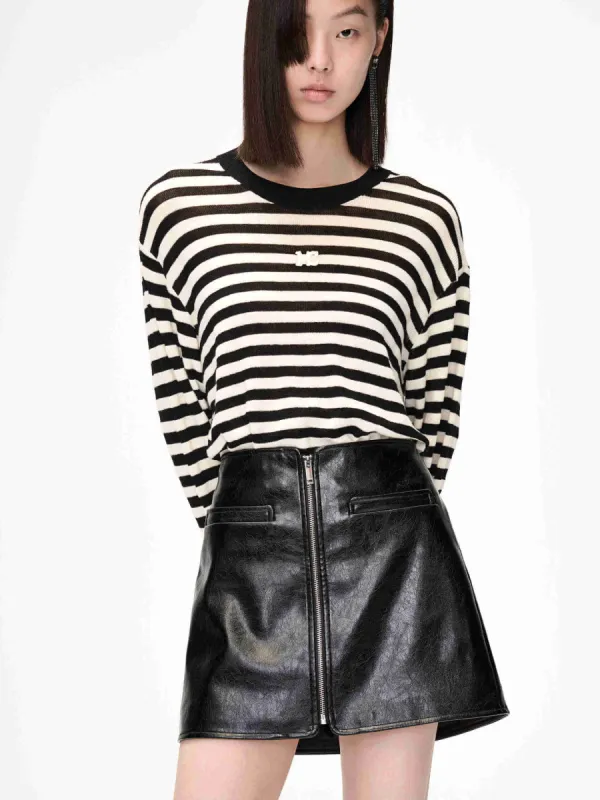 Striped Loose Fit Sweater sold by Mo&Co