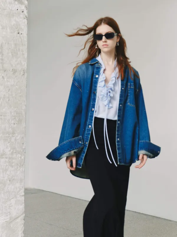 Loose Organic Denim Jacket sold by Mo&Co