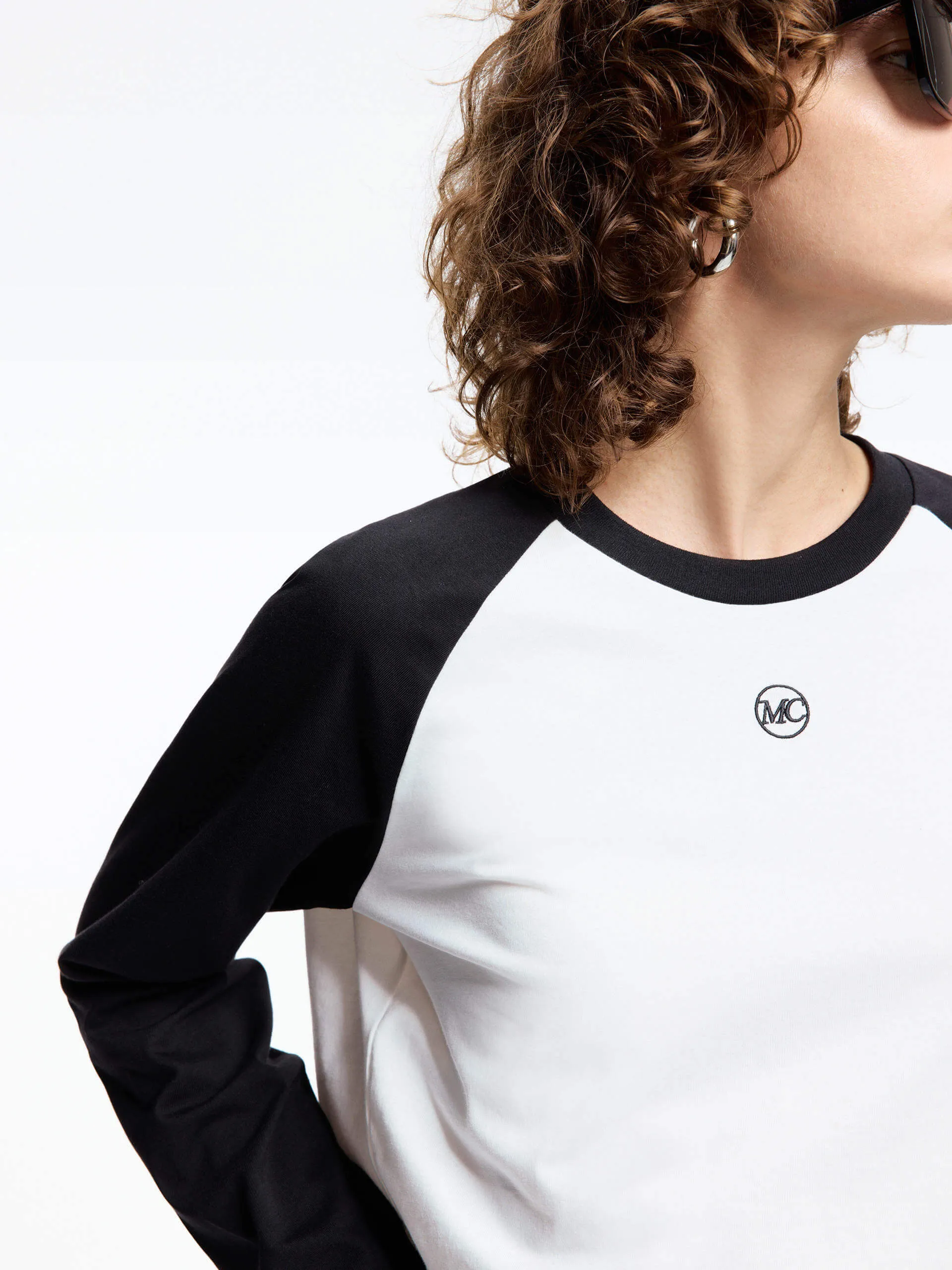 Raglan Sleeves Cotton T-shirt sold by Mo&Co product image thumbnail 2